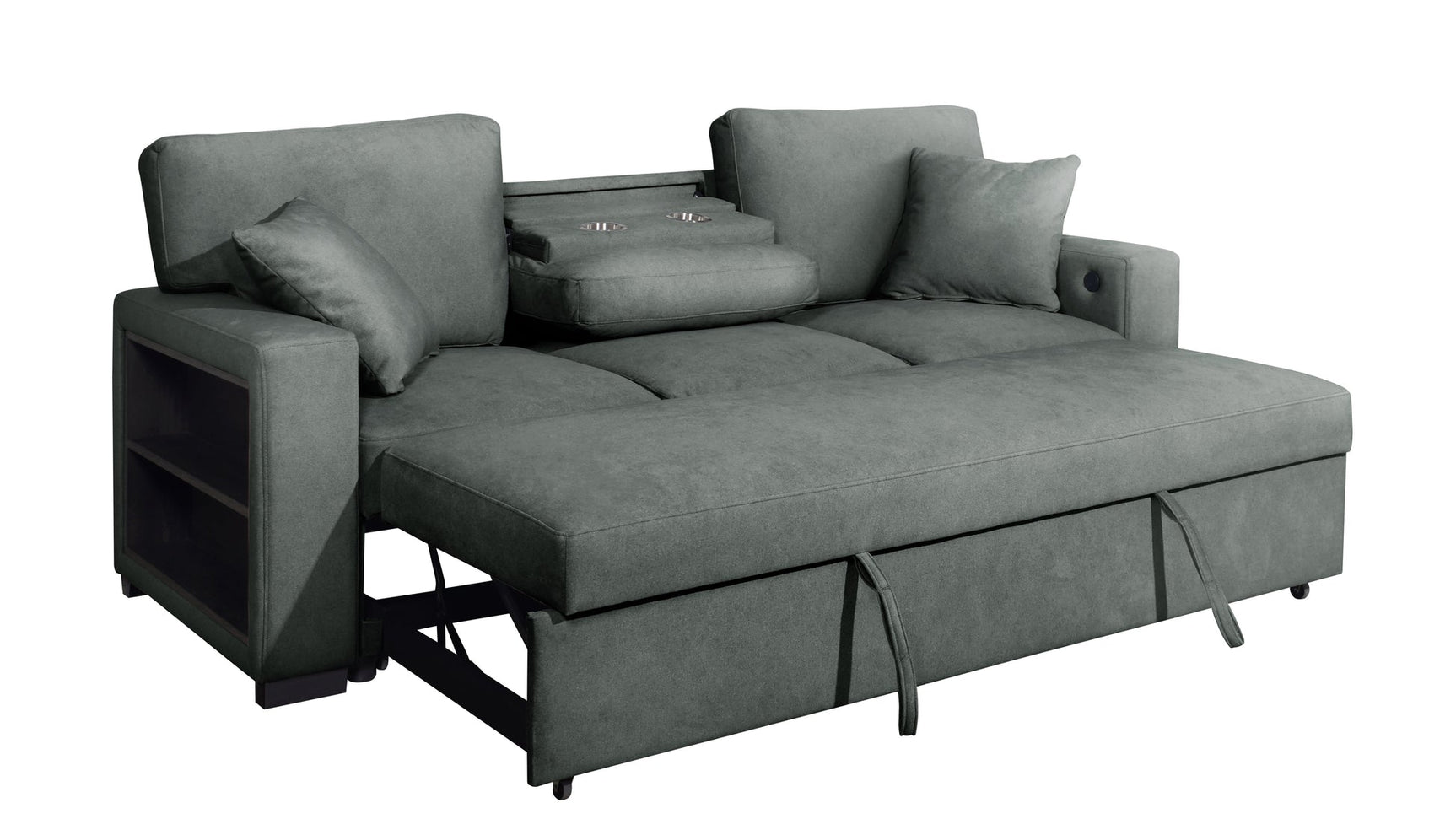 Living room setup with Bexley Gray living room set