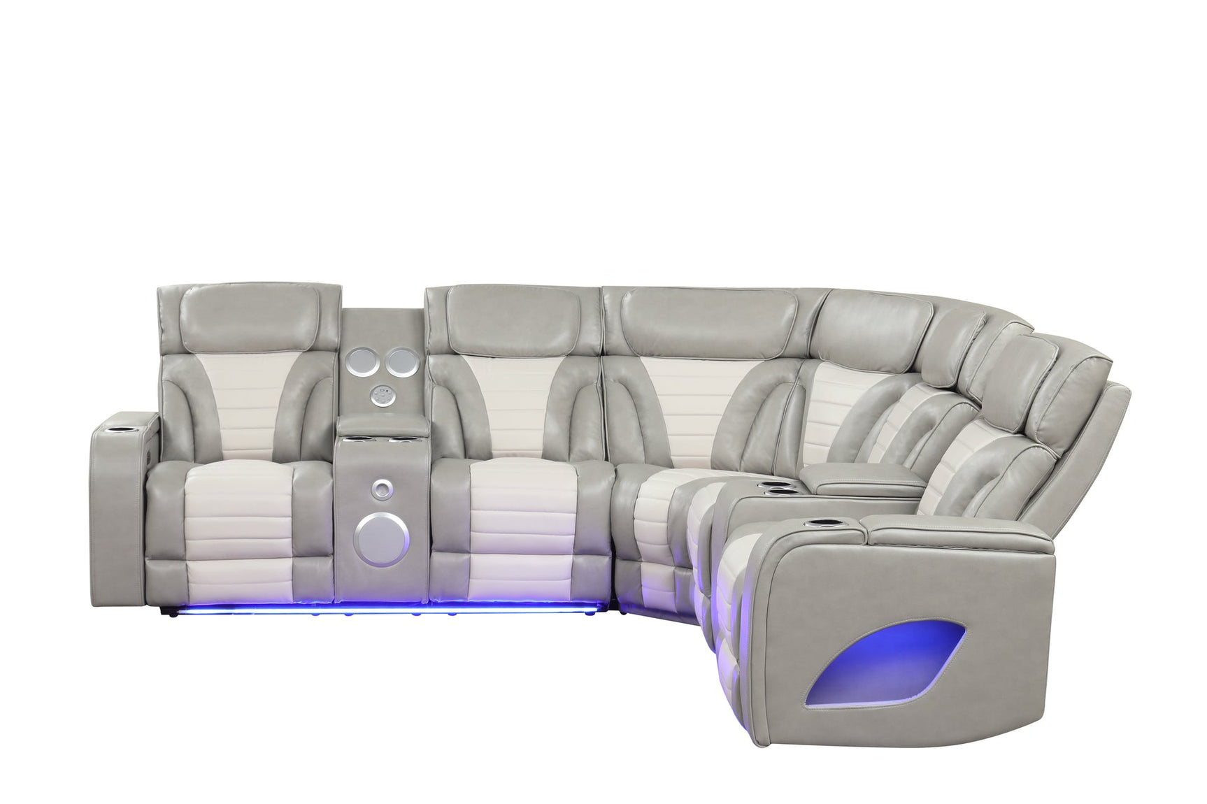 Side view of reclining seat on Robin sectional