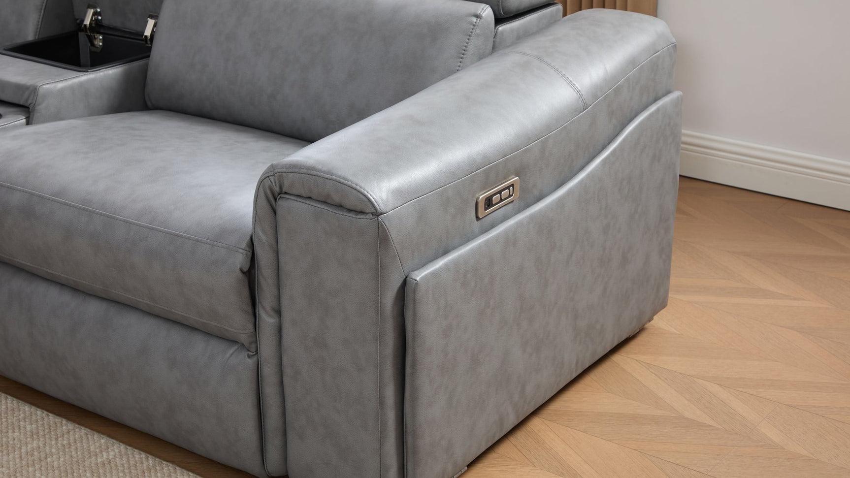 Divani sectional console open with accessories