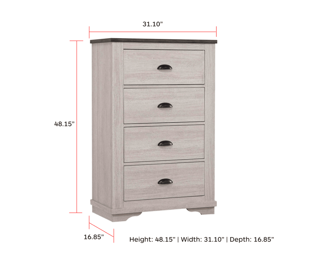 Modern Coralee Dresser full view in room setting