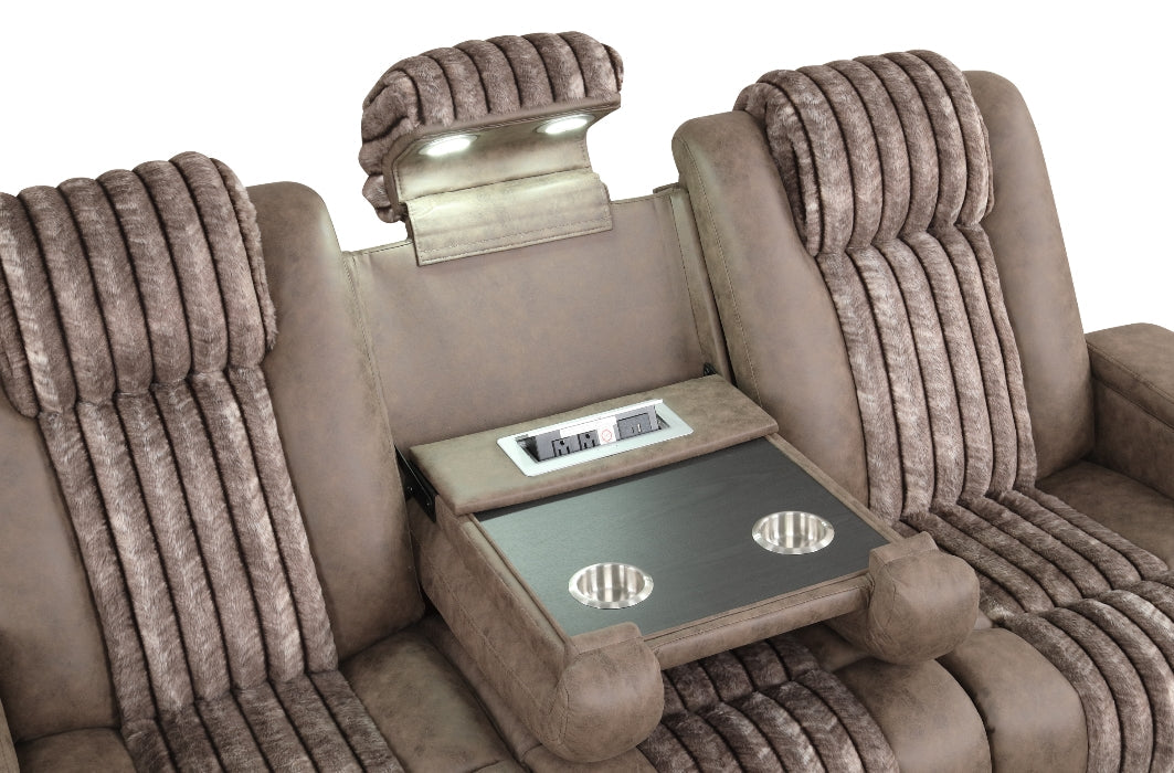 Lita Brown Power 3-Piece Reclining Set
