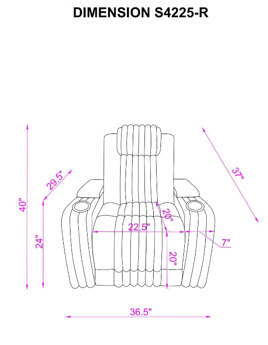 Lita Brown Power 3-Piece Reclining Set