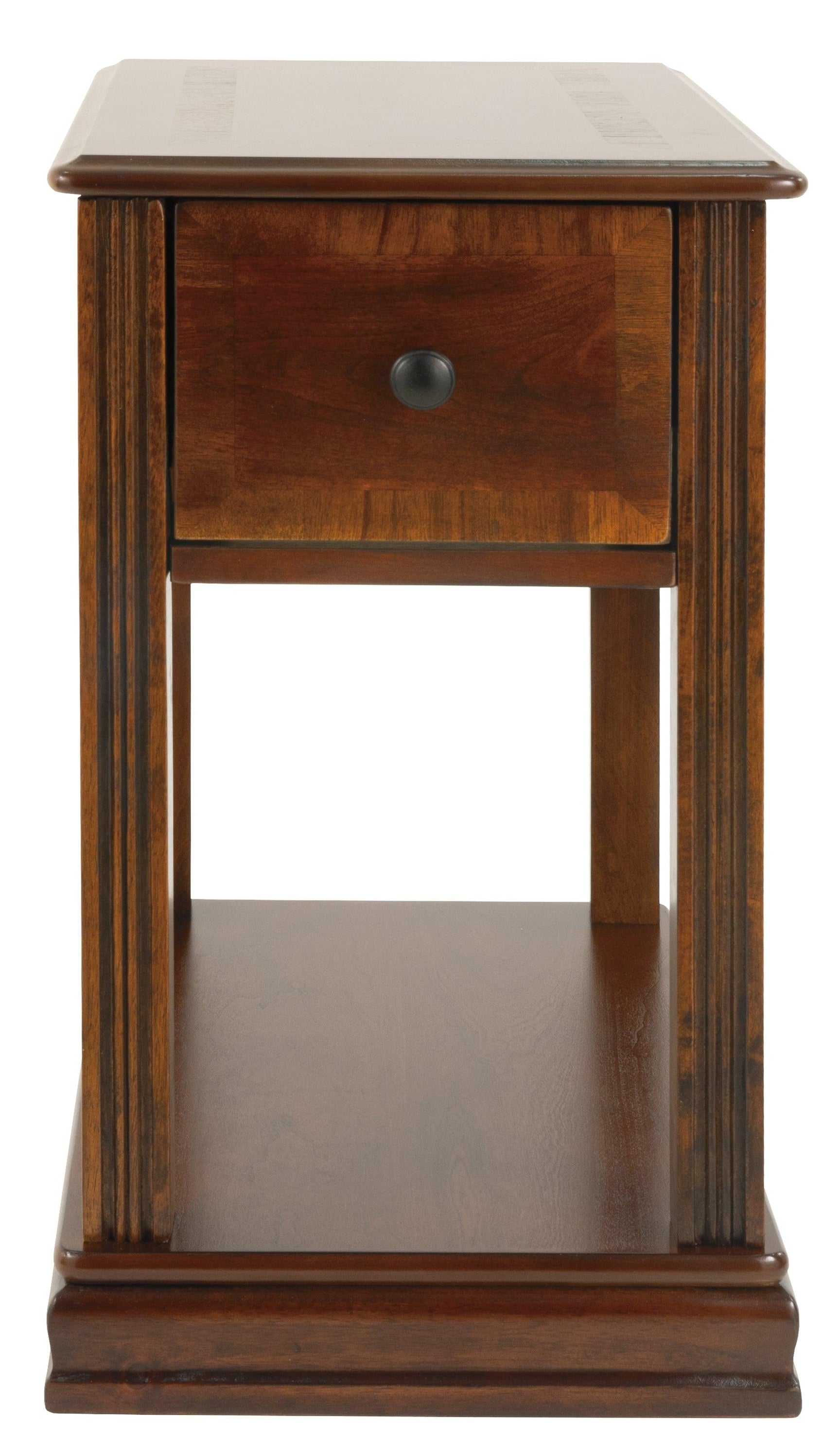 Breegin Brown Chairside End Table back side