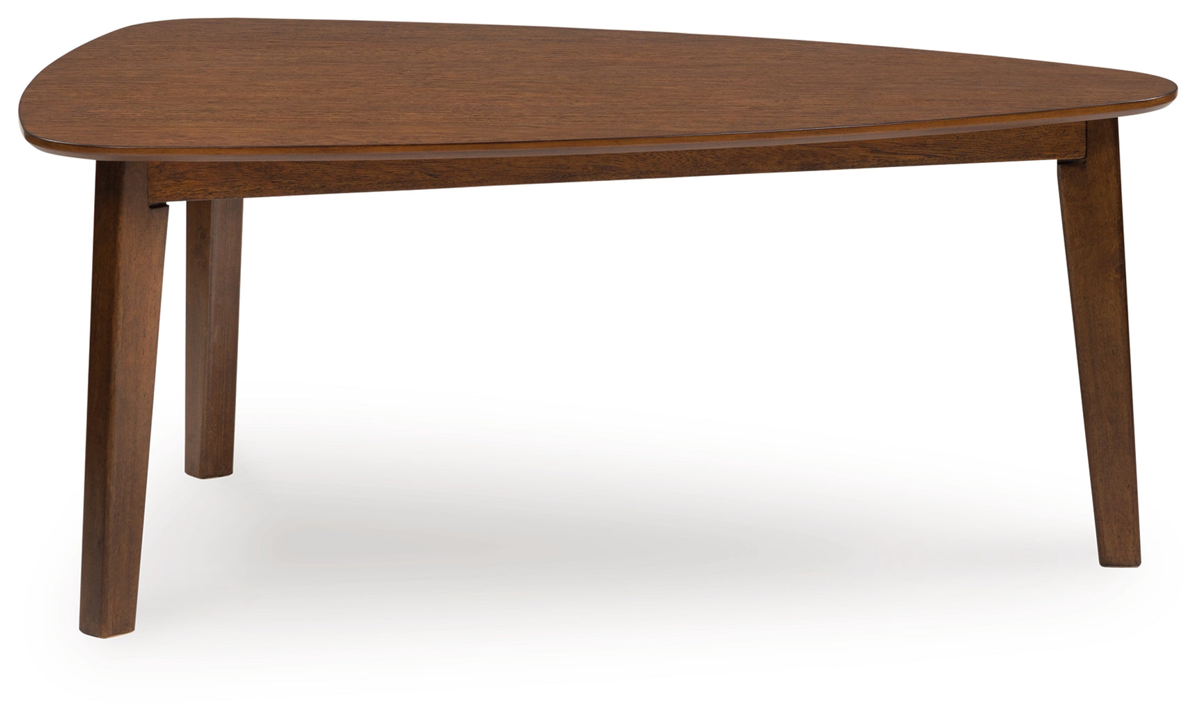 Lyncott Medium Brown Wood Coffee Table head-on view