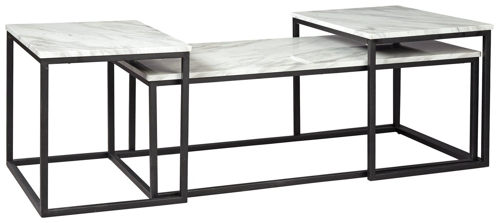Donnesta nesting tables nested together, side view