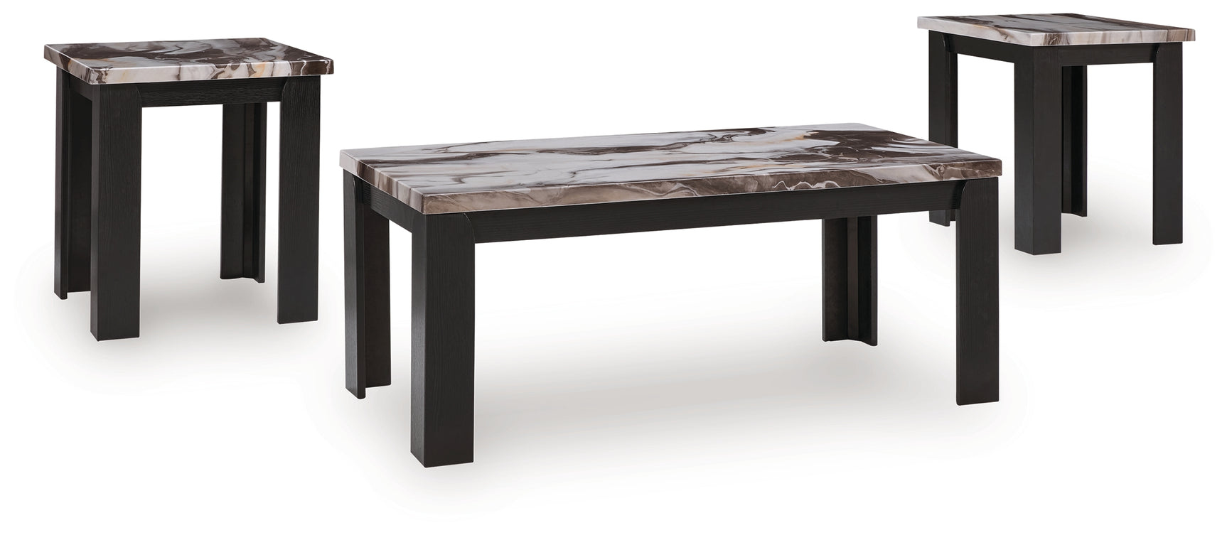 Jazmore Dark Brown coffee table head-on view