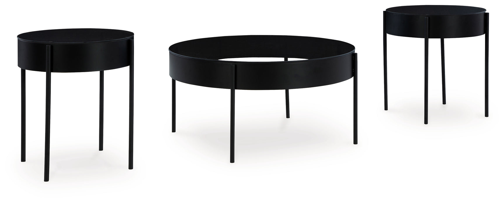Ardoline Black Table Set Angled Side View