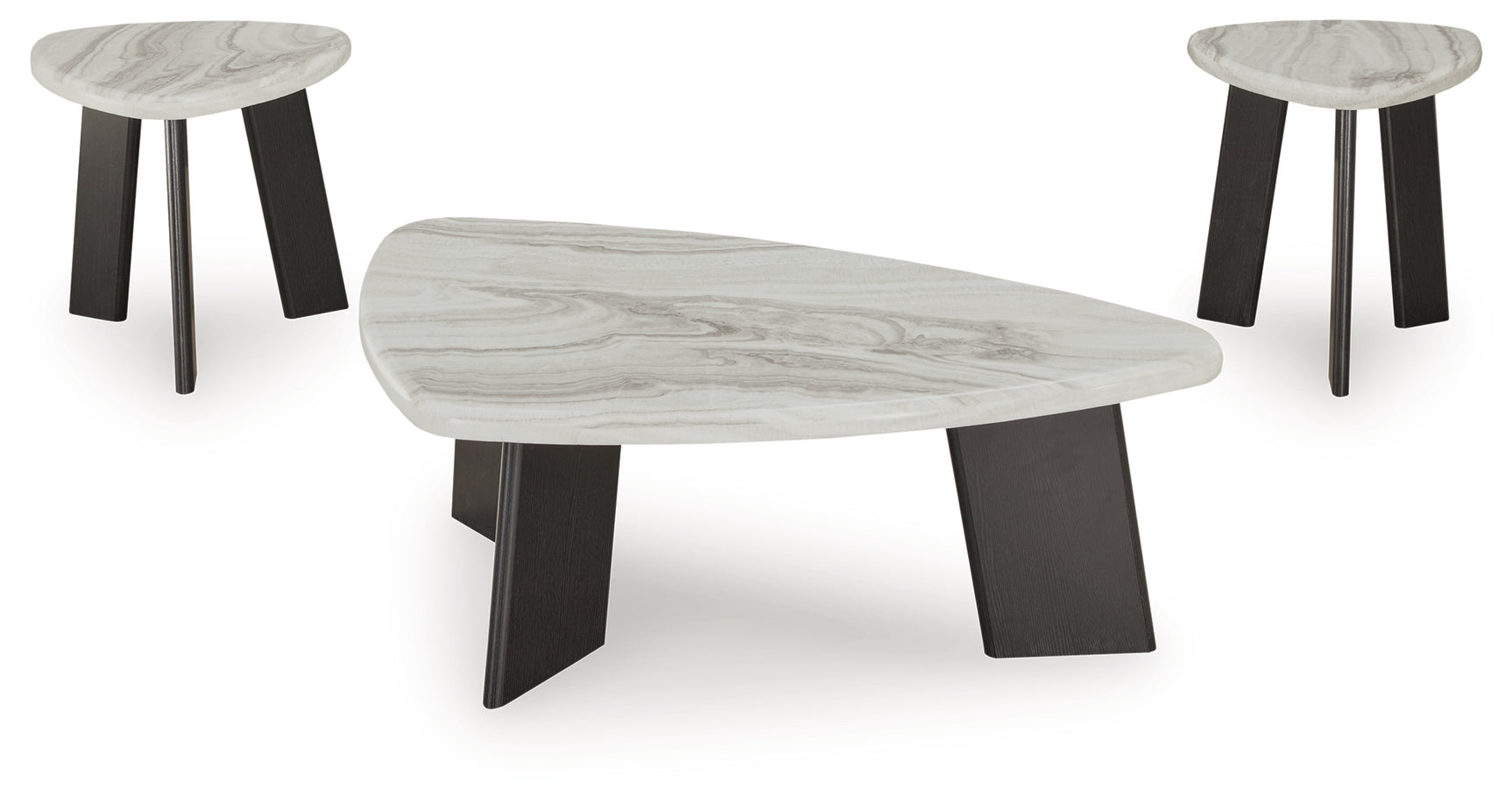 Lilyberg Gray/Black Table (Set of 3)
