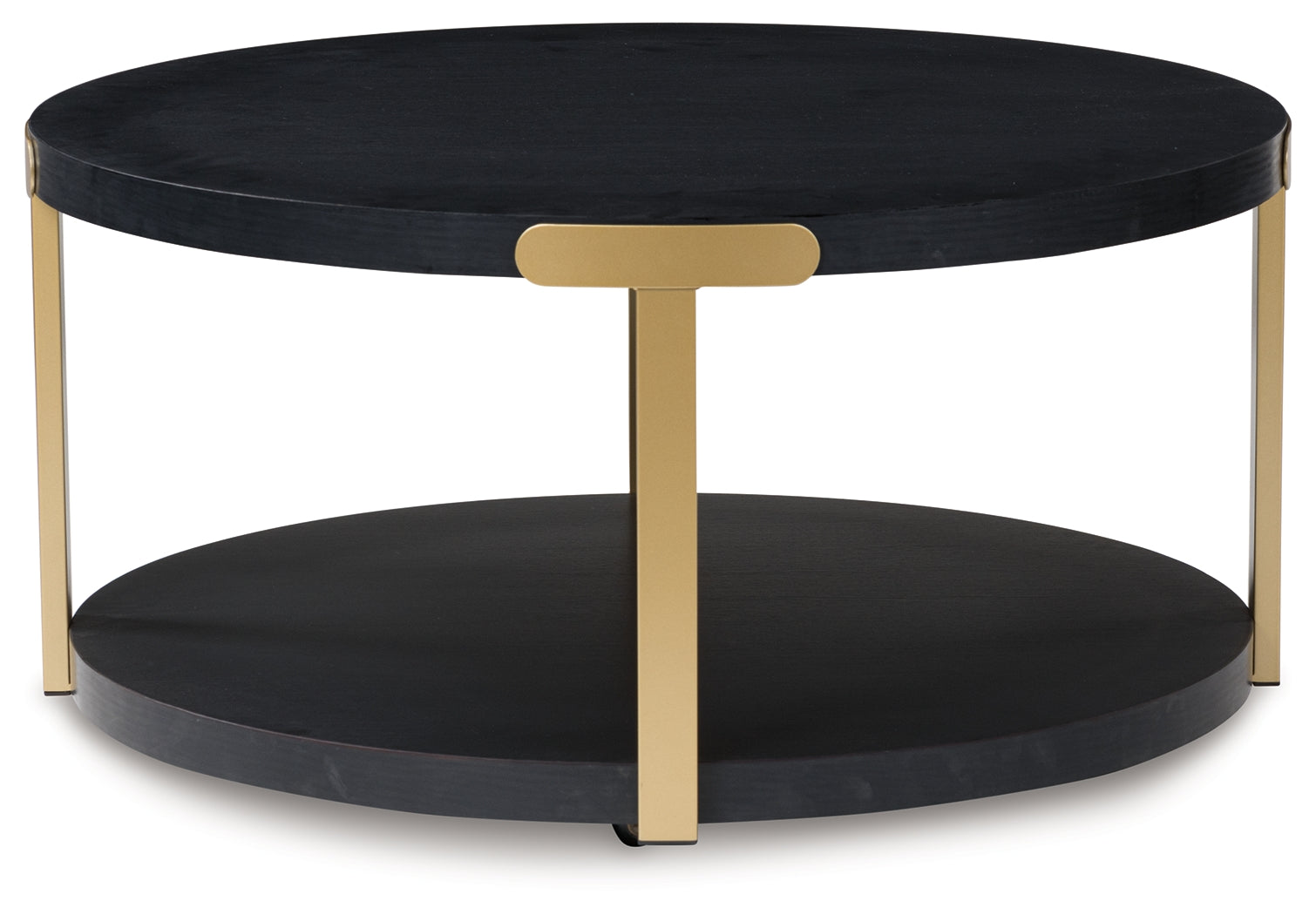 Close-up of Shylore table metal legs with brass finish