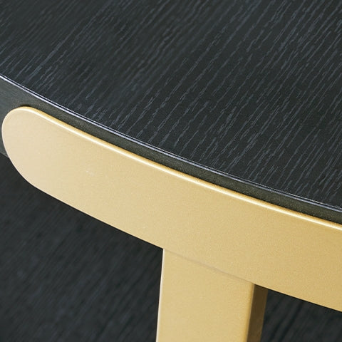 Shylore table goldtone powder coat metal leg finish