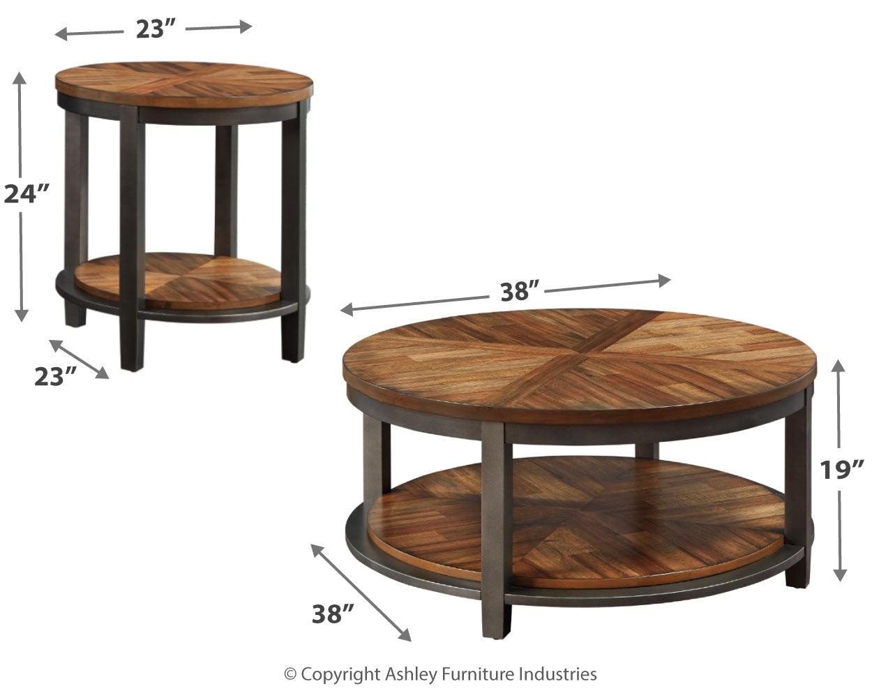 Roybeck table set dimensions chart