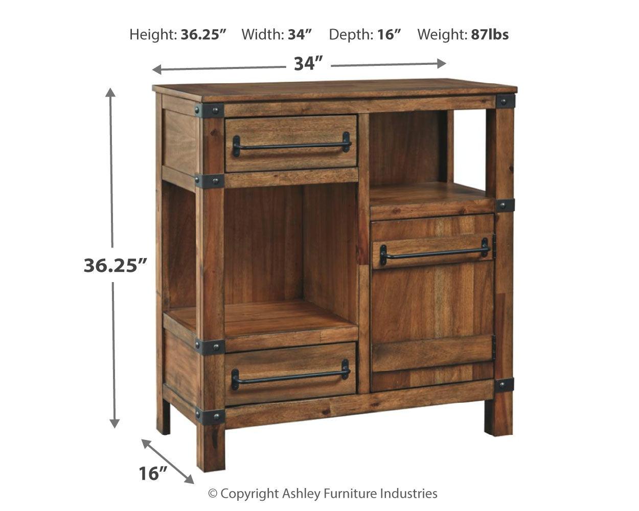 Dimension label for Roybeck Accent Cabinet