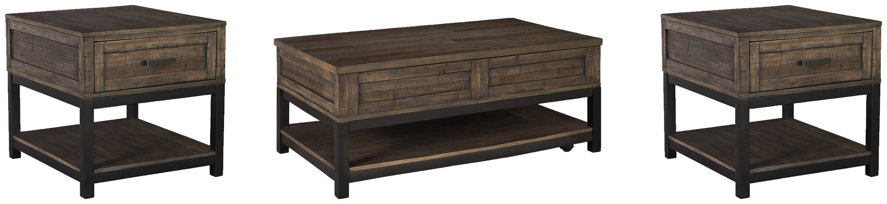 Matching end table from Johurst set in grayish brown finish