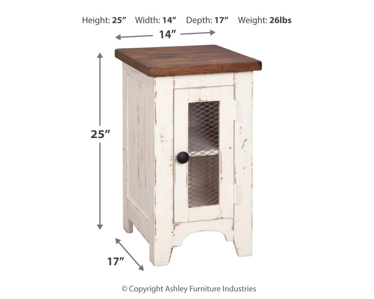 Wystfield Chairside End Table top finish detail
