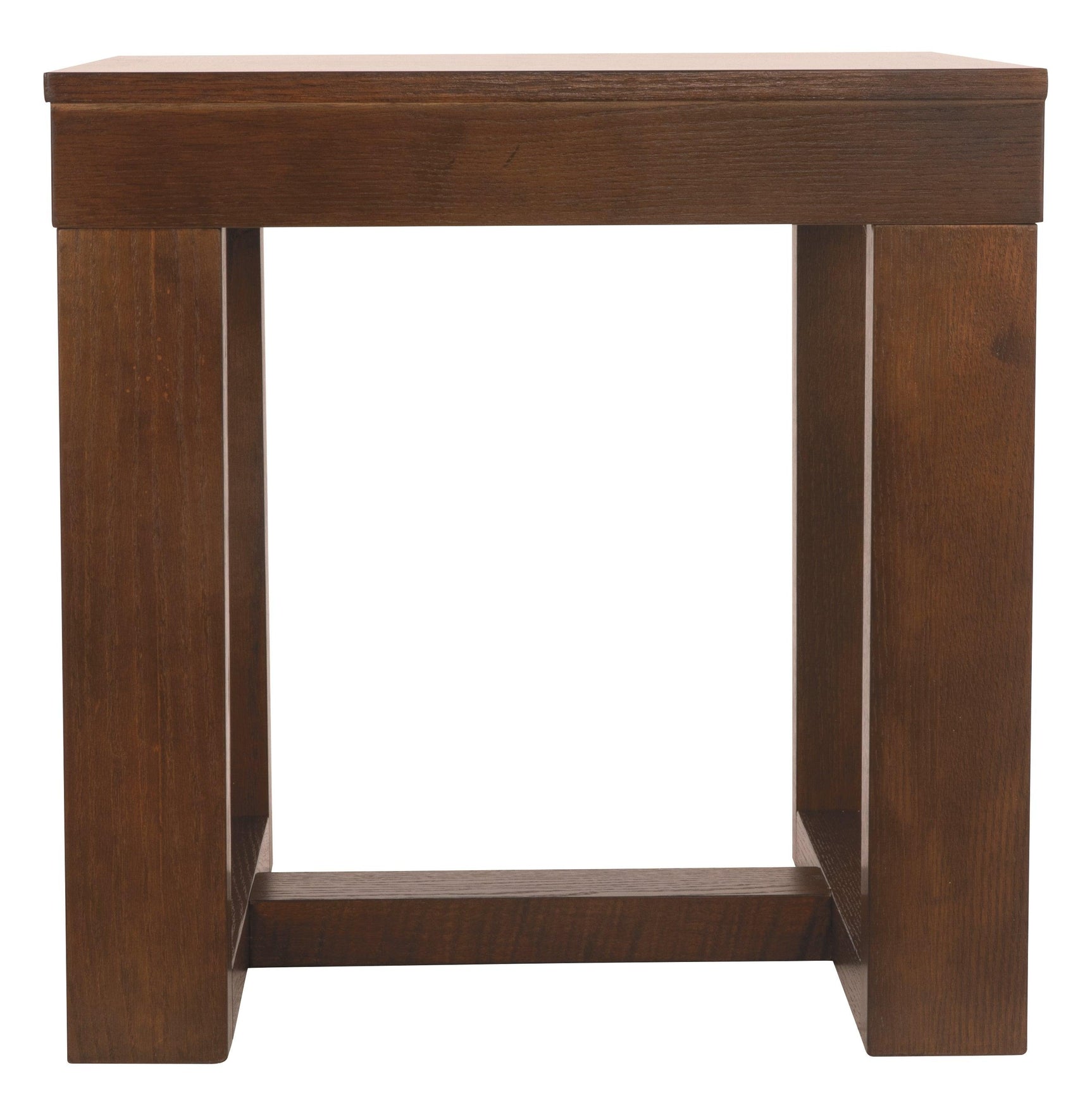 Watson Dark Brown End Table close-up of finish and legs