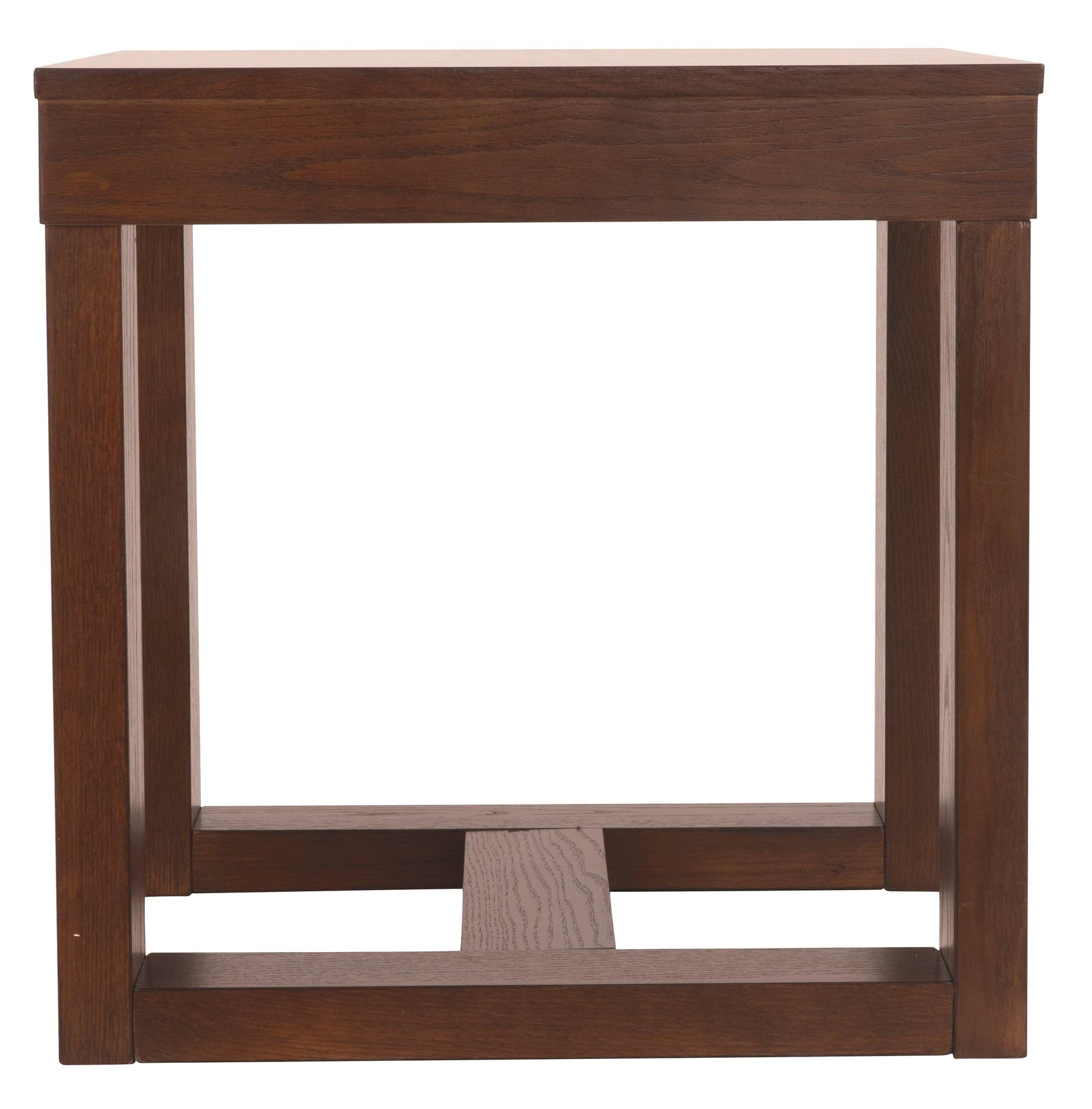 Watson Dark Brown End Table showing tapered leg detail