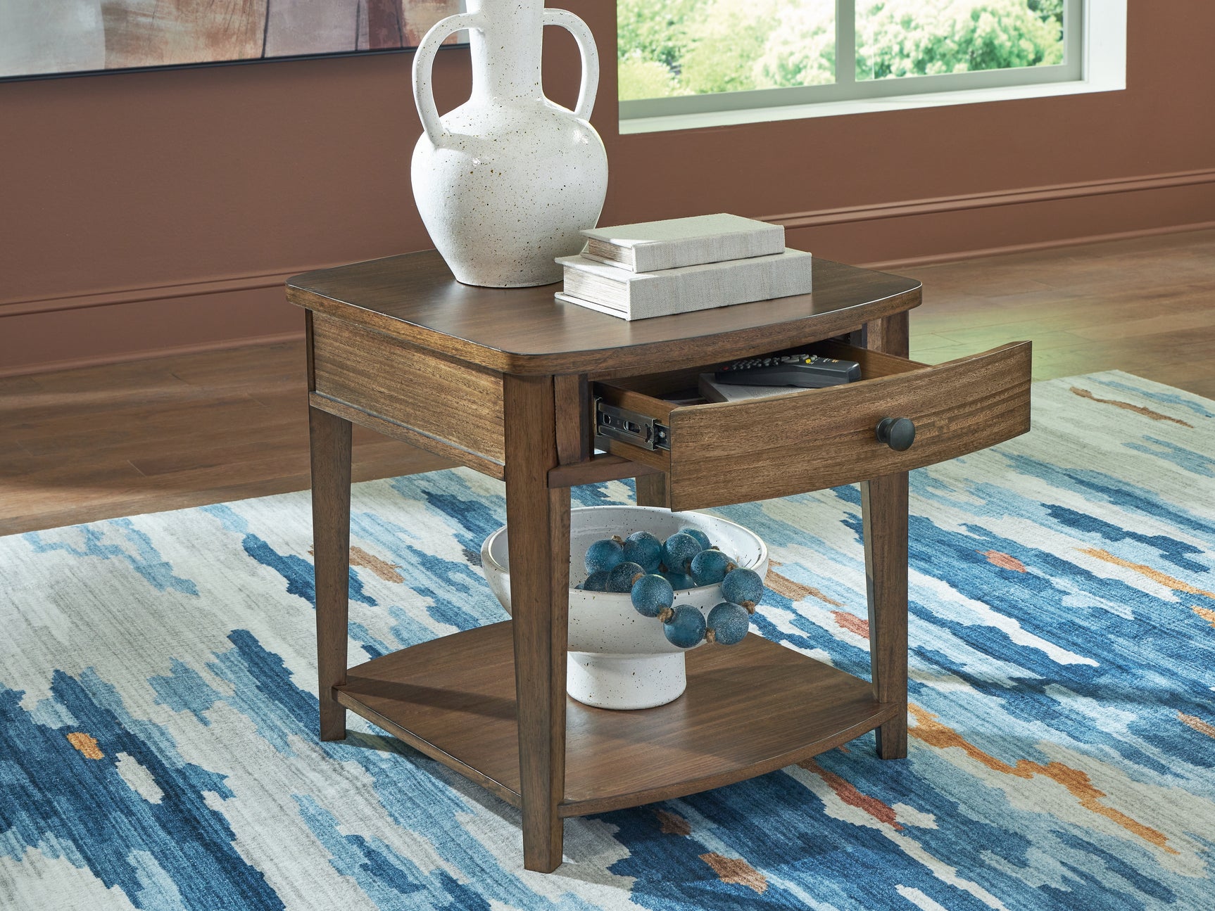 Burkbyer Brown End Table