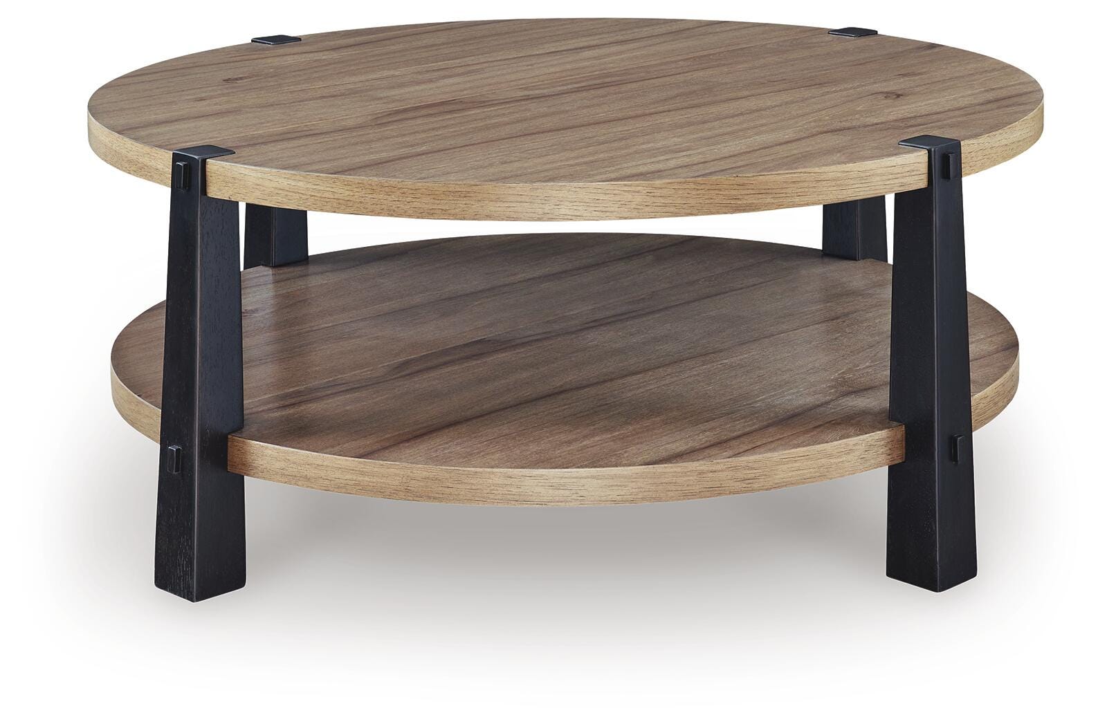 Ridgester Light Brown/Black Coffee Table view 3
