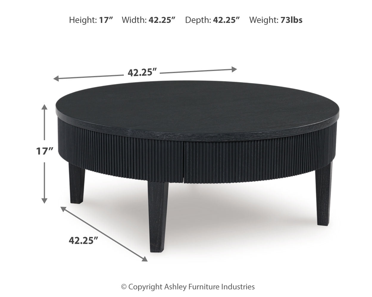 Marstream black coffee table and end table set