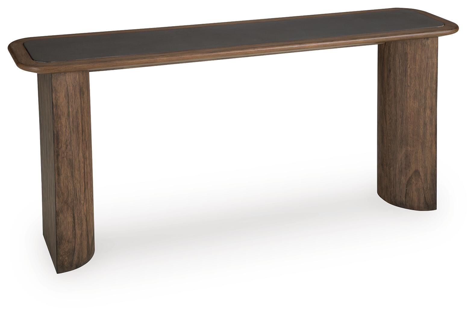 Dontayne Warm Brown Sofa Table angled view