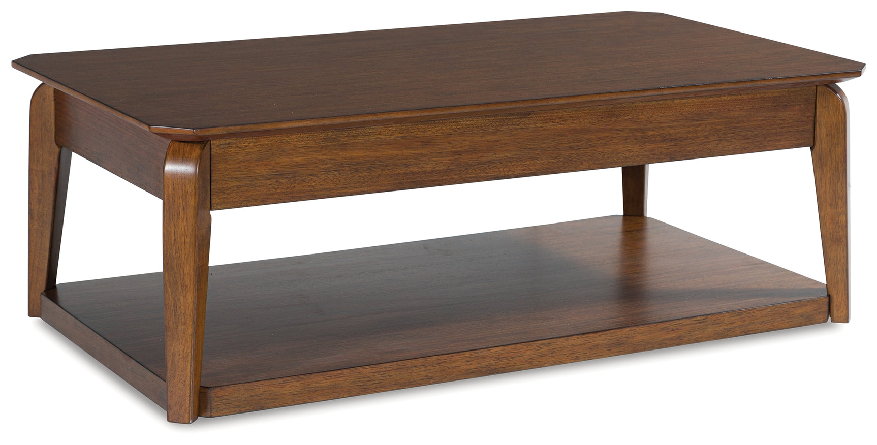 Rear view of Trenmour coffee table showing tapered legs