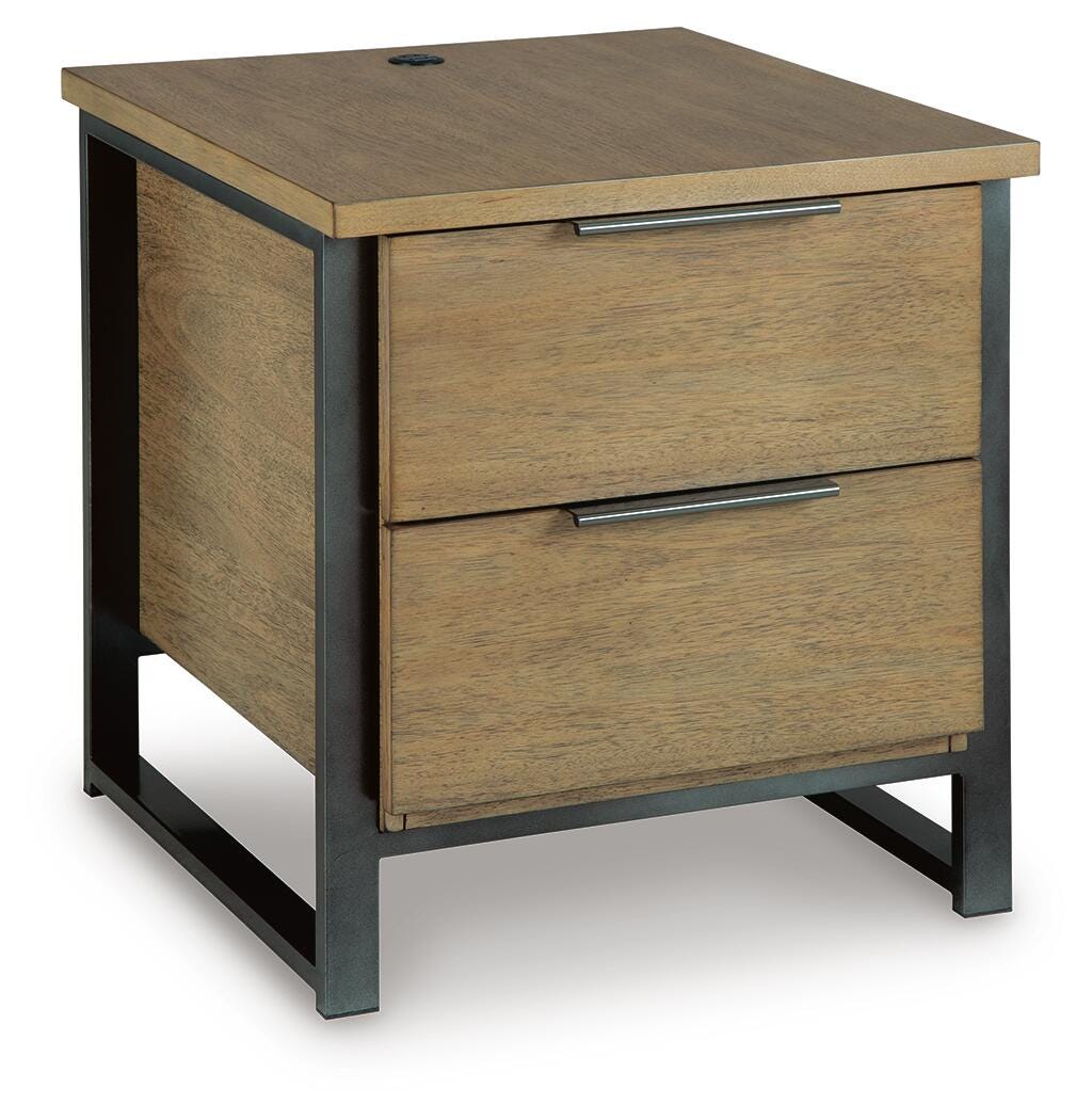 Montia Light Brown End Table from Decor Furniture