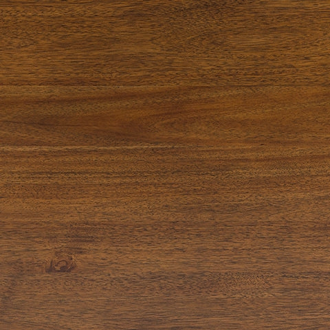 Close-up of Sturlayne end table rich brown finish and wood grain