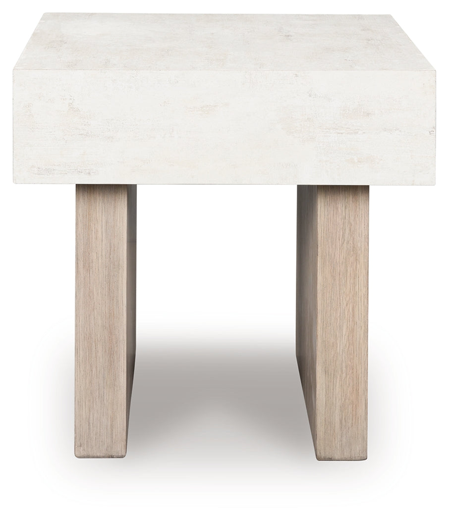 Jorlaina End Table overall structure side angle