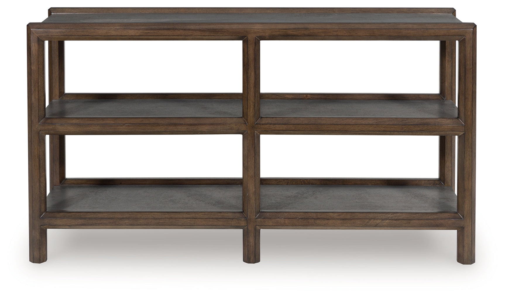Side profile of Kallenny Brown and Gray Sofa Table