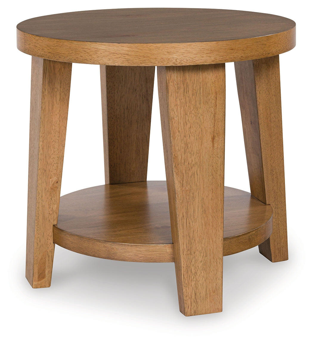 Kristiland Light Brown Coffee Table and End Tables Set