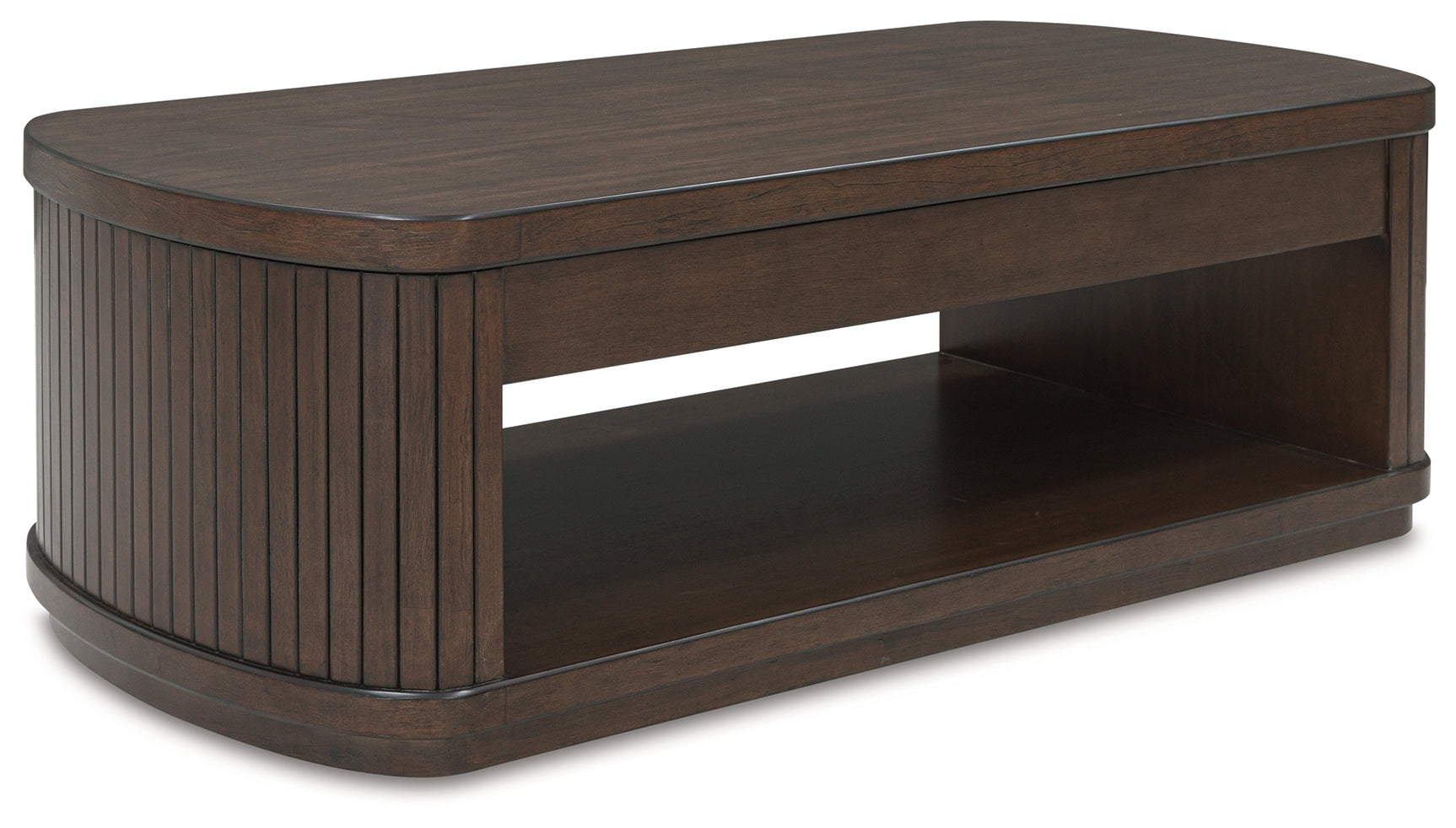 Korestone dark brown coffee table set with two matching end tables