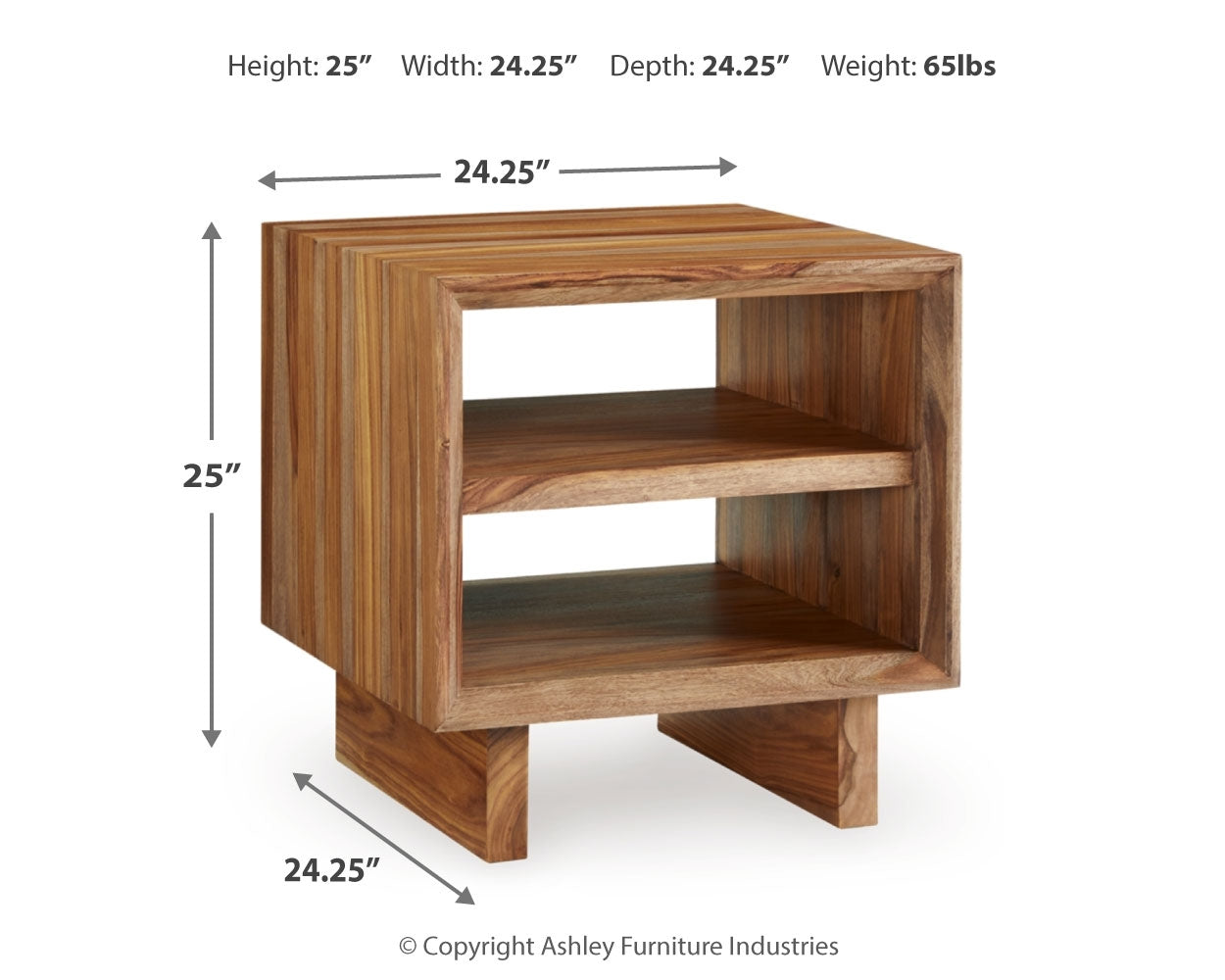 Front view of the Coffe table showing storage shelf in Dressonni set