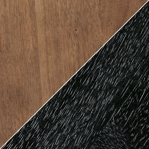 Hanneforth mango wood coffee table and end table set in brown and black finish