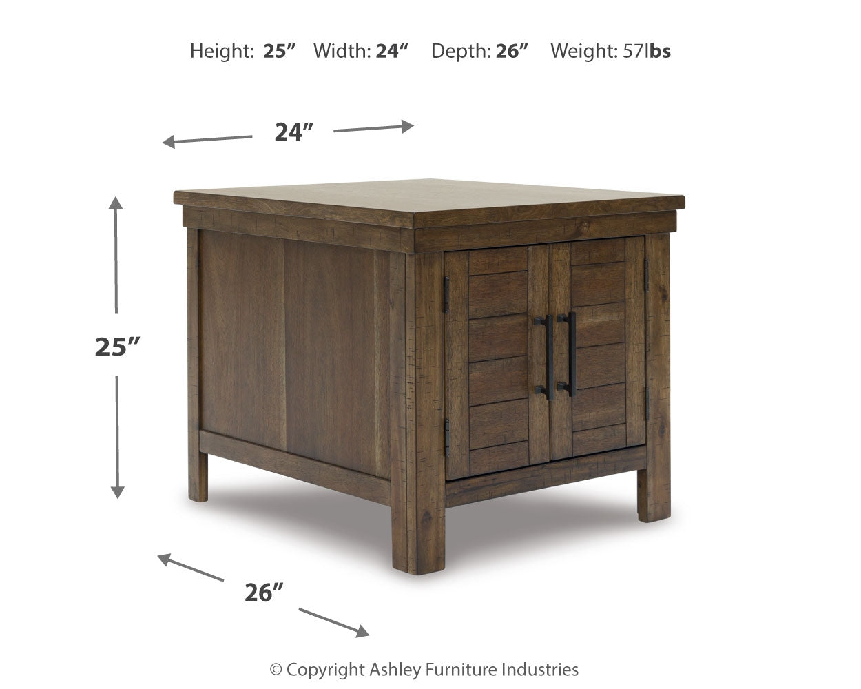 Moriville grayish brown coffee table with 2 end tables