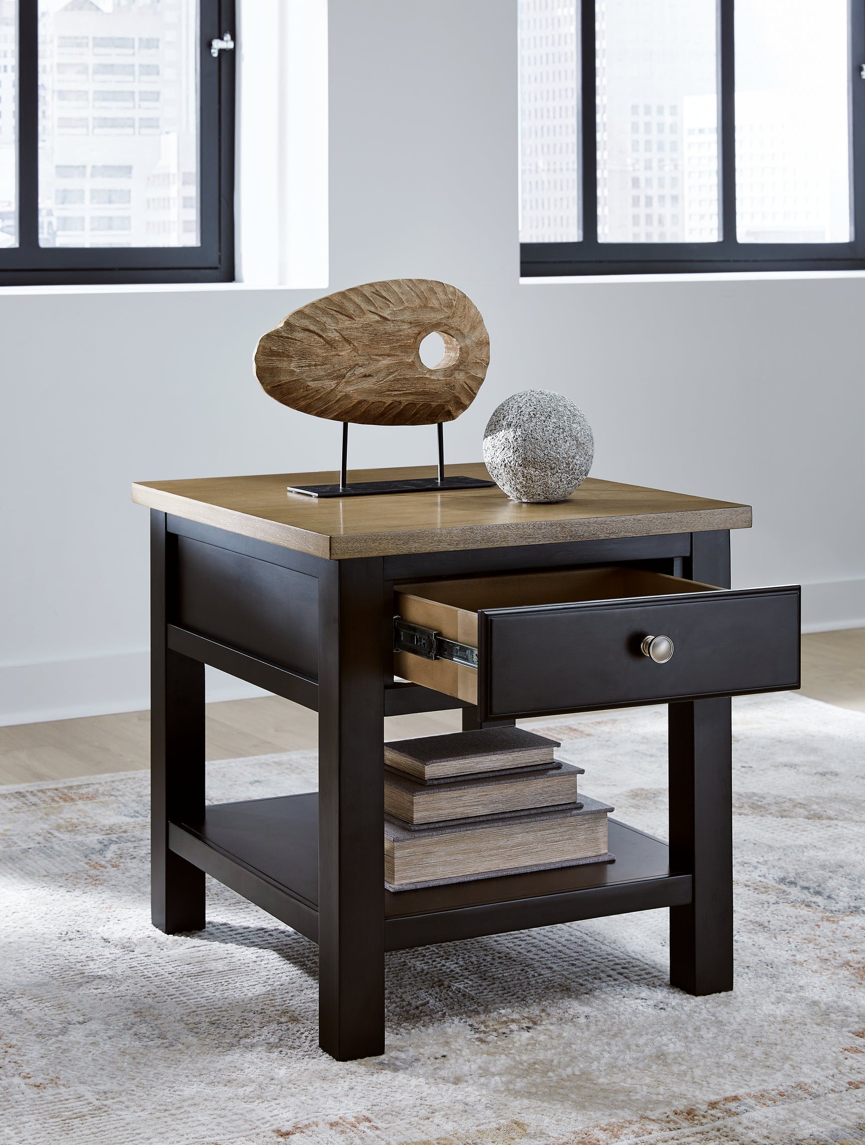 Drazmine End Table lower open shelf