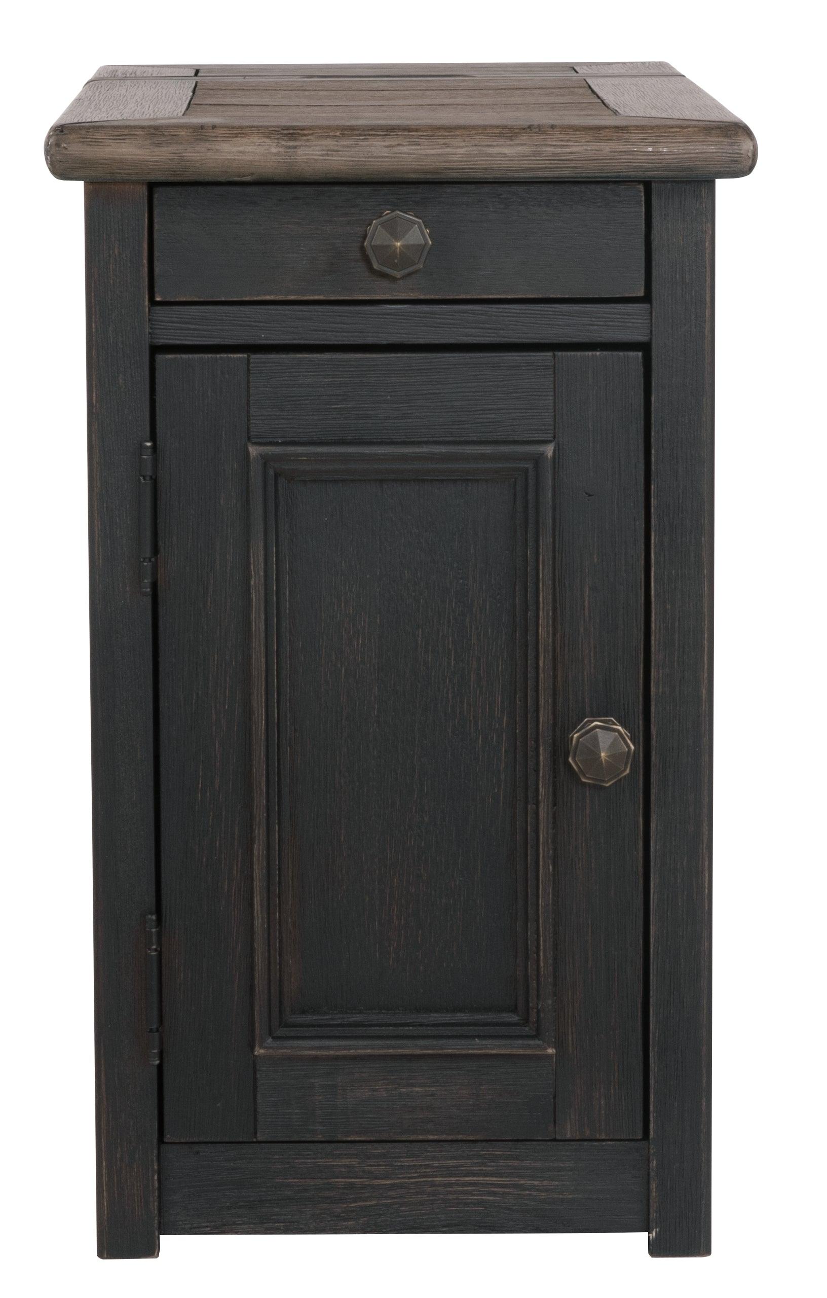 Tyler Creek table showing hardware detail