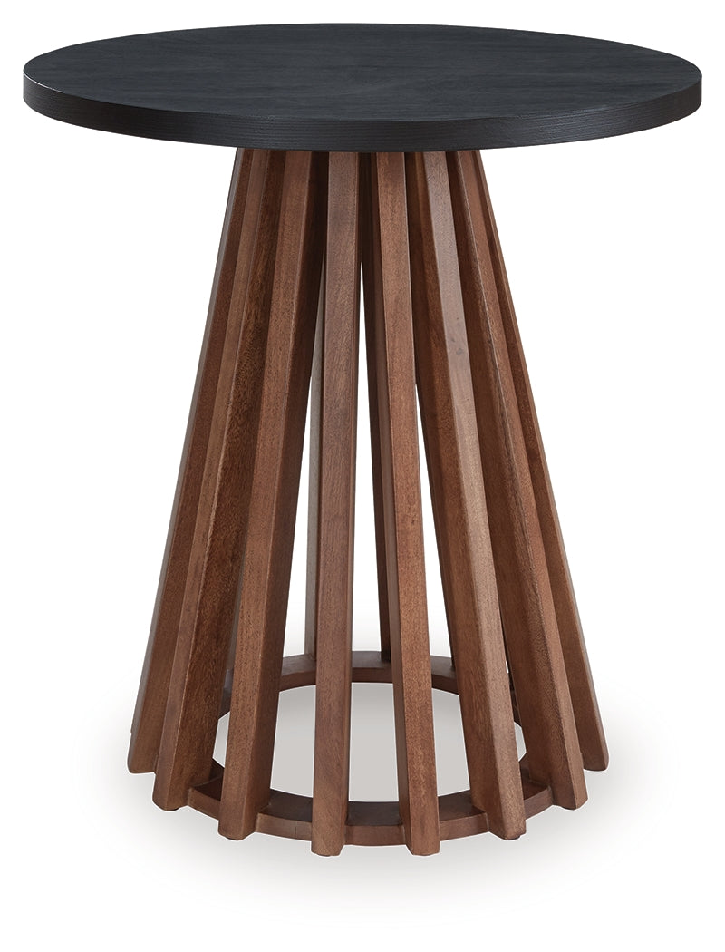 Kallari Warm Brown/Black End Table
