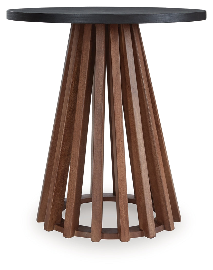 Kallari Warm Brown/Black End Table