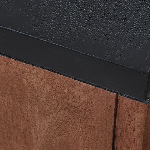 Kallari Warm Brown/Black Chairside End Table