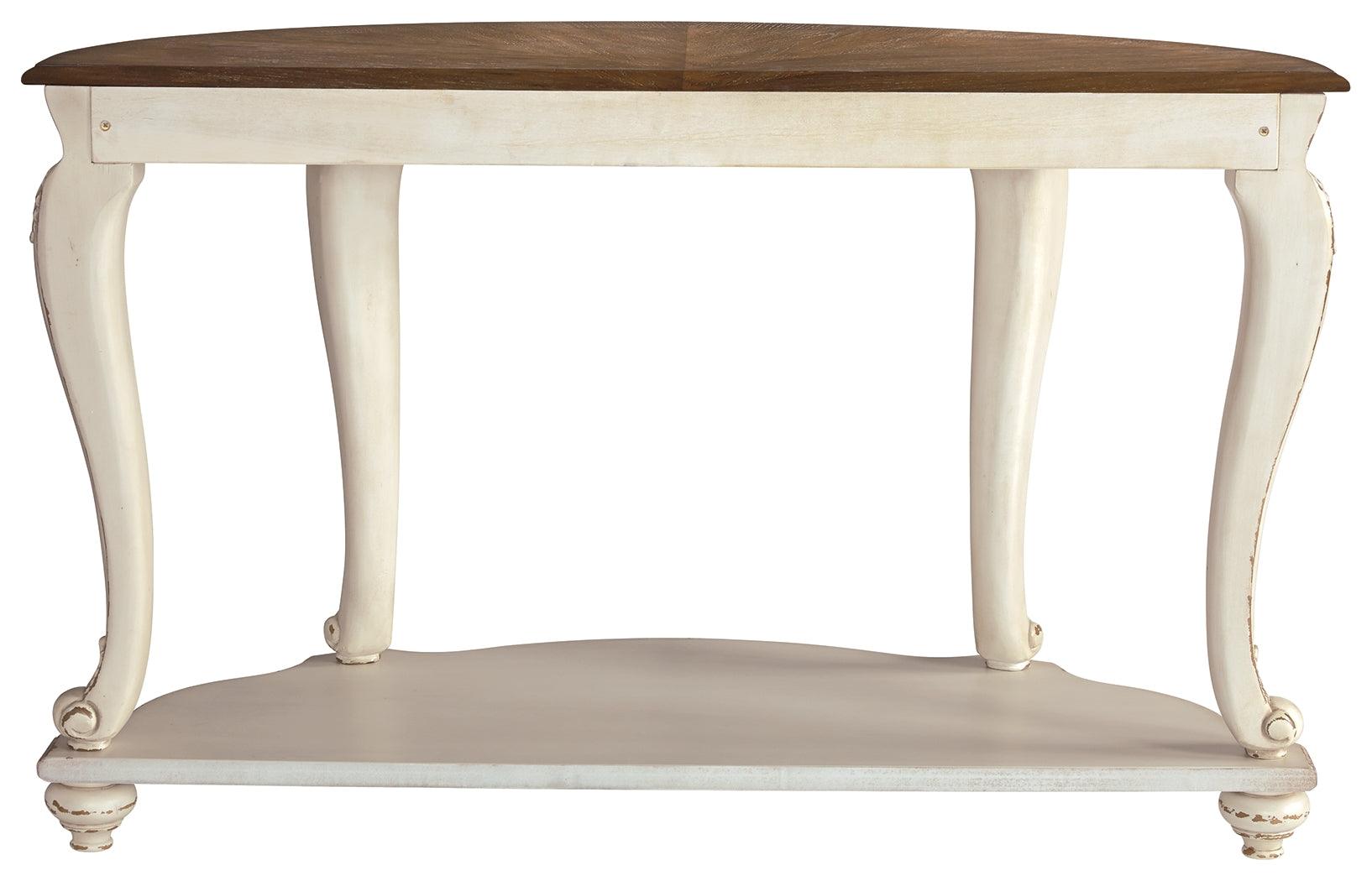 Realyn sofa table rear view