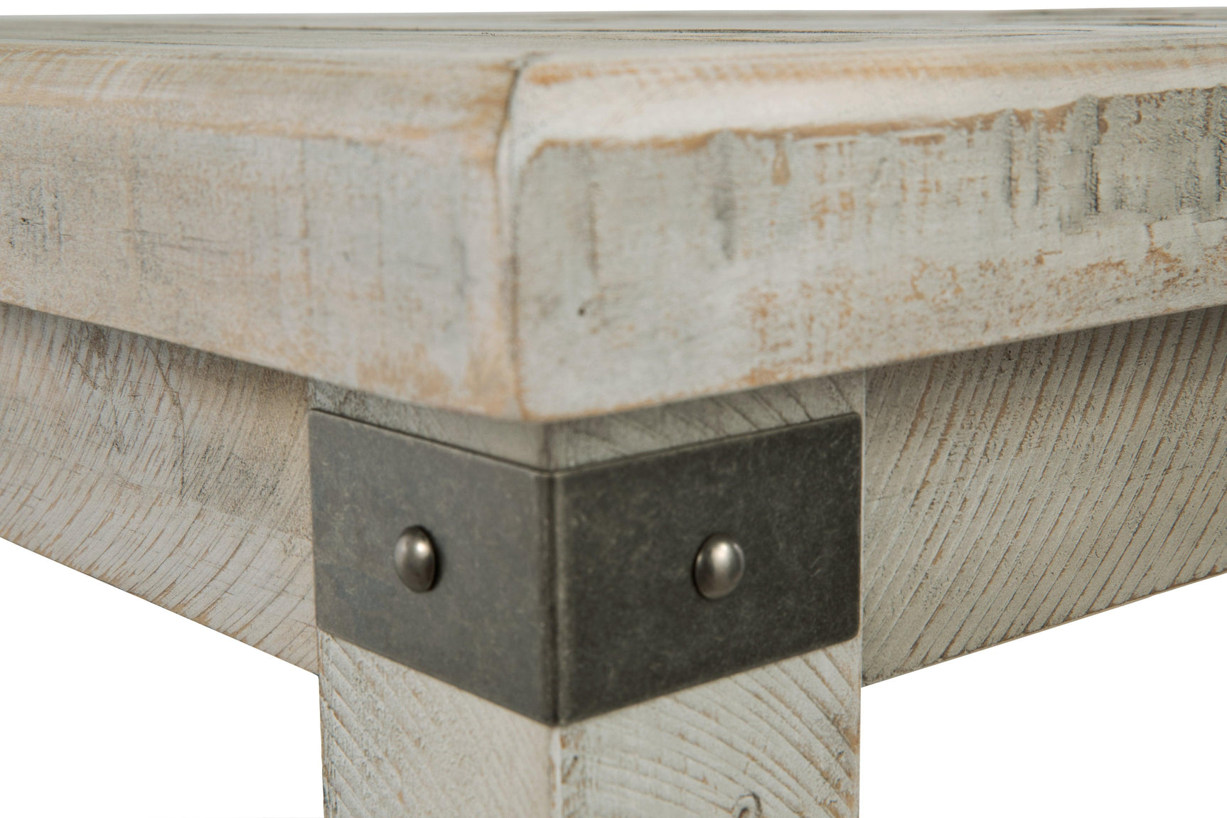 Carynhurst End Table metal bracket close-up
