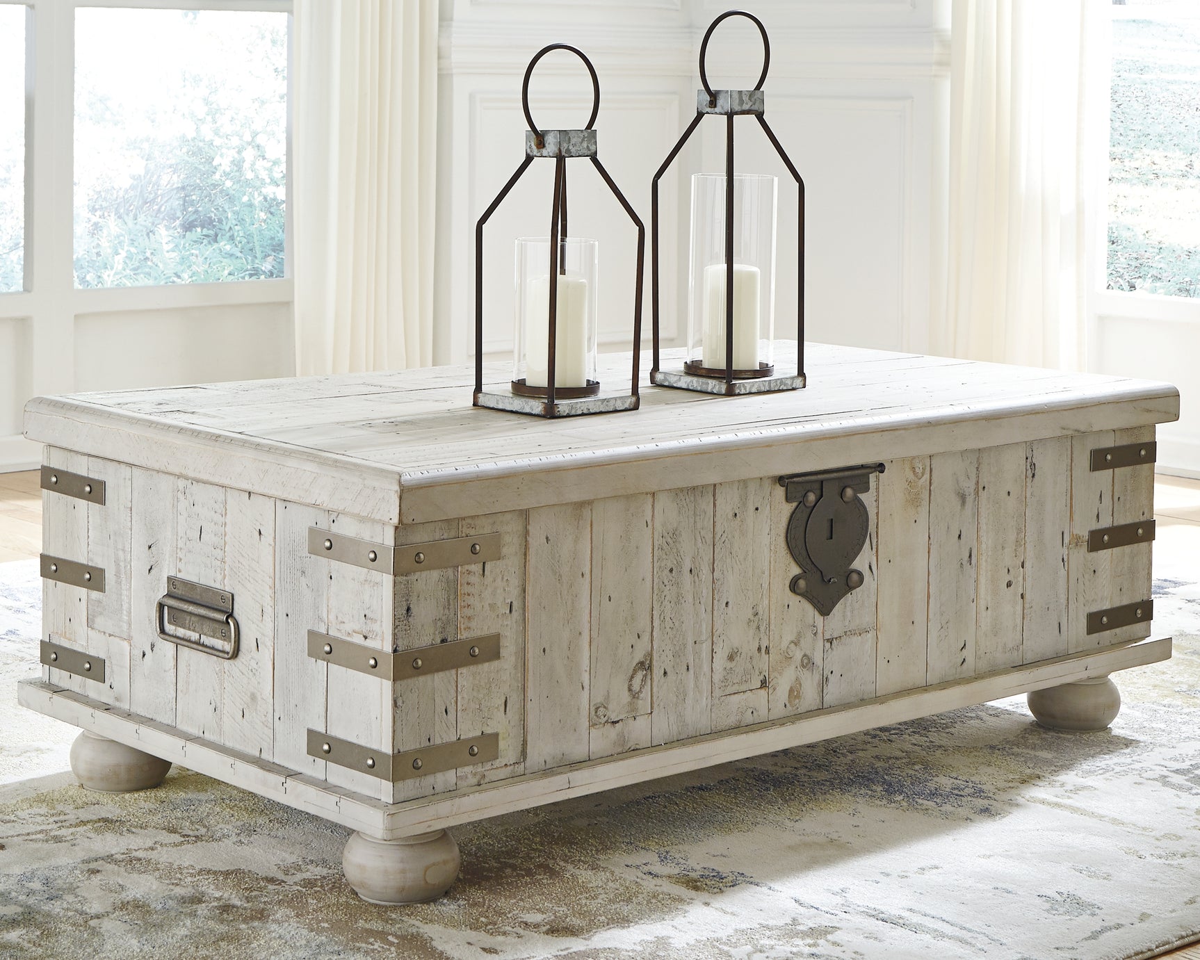 Carynhurst coffee table set in rustic farmhouse setting