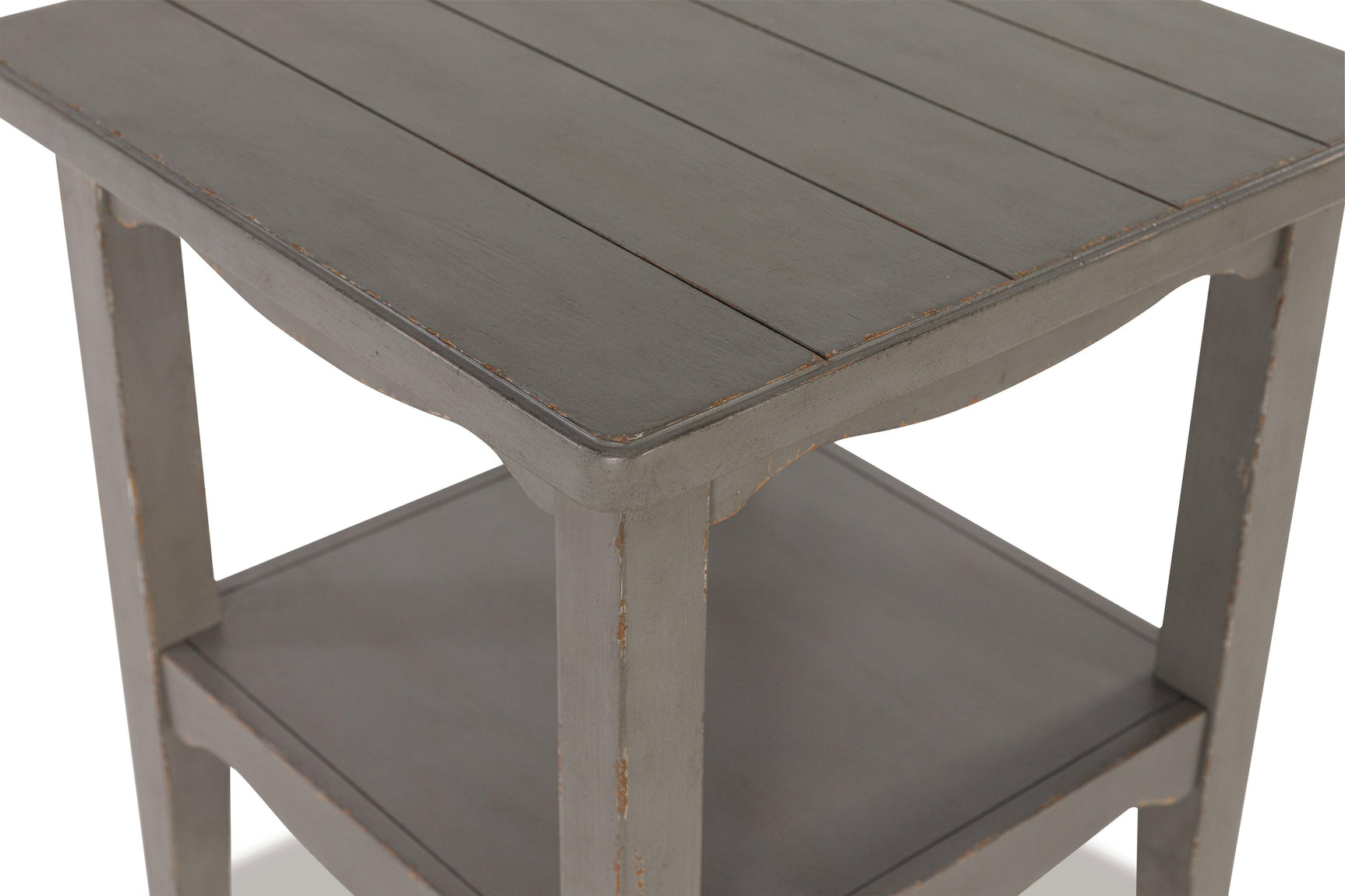 Charina Antique Gray End Table - Ella Furniture
