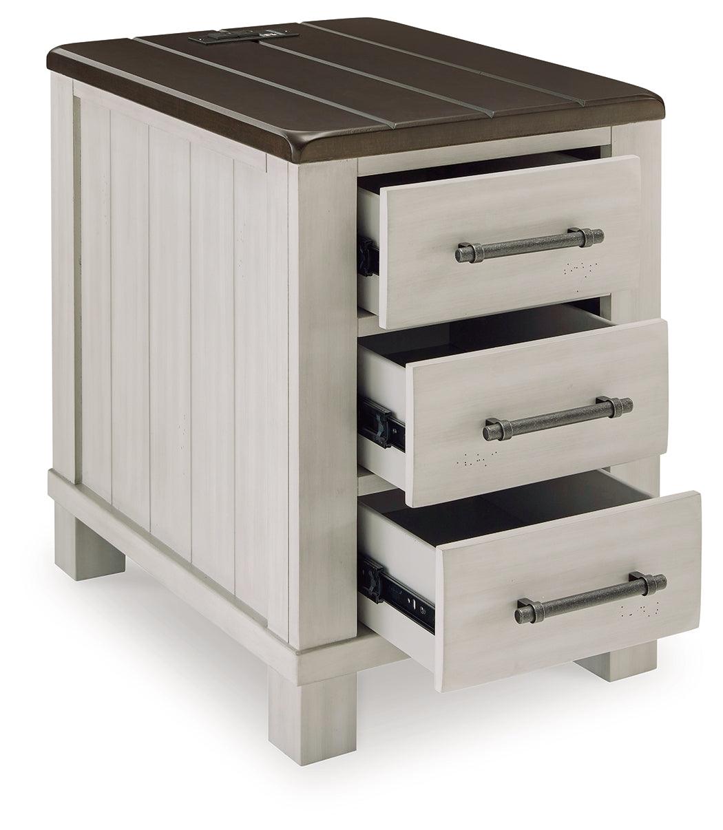 Darborn Gray/brown Chairside End Table - Ella Furniture