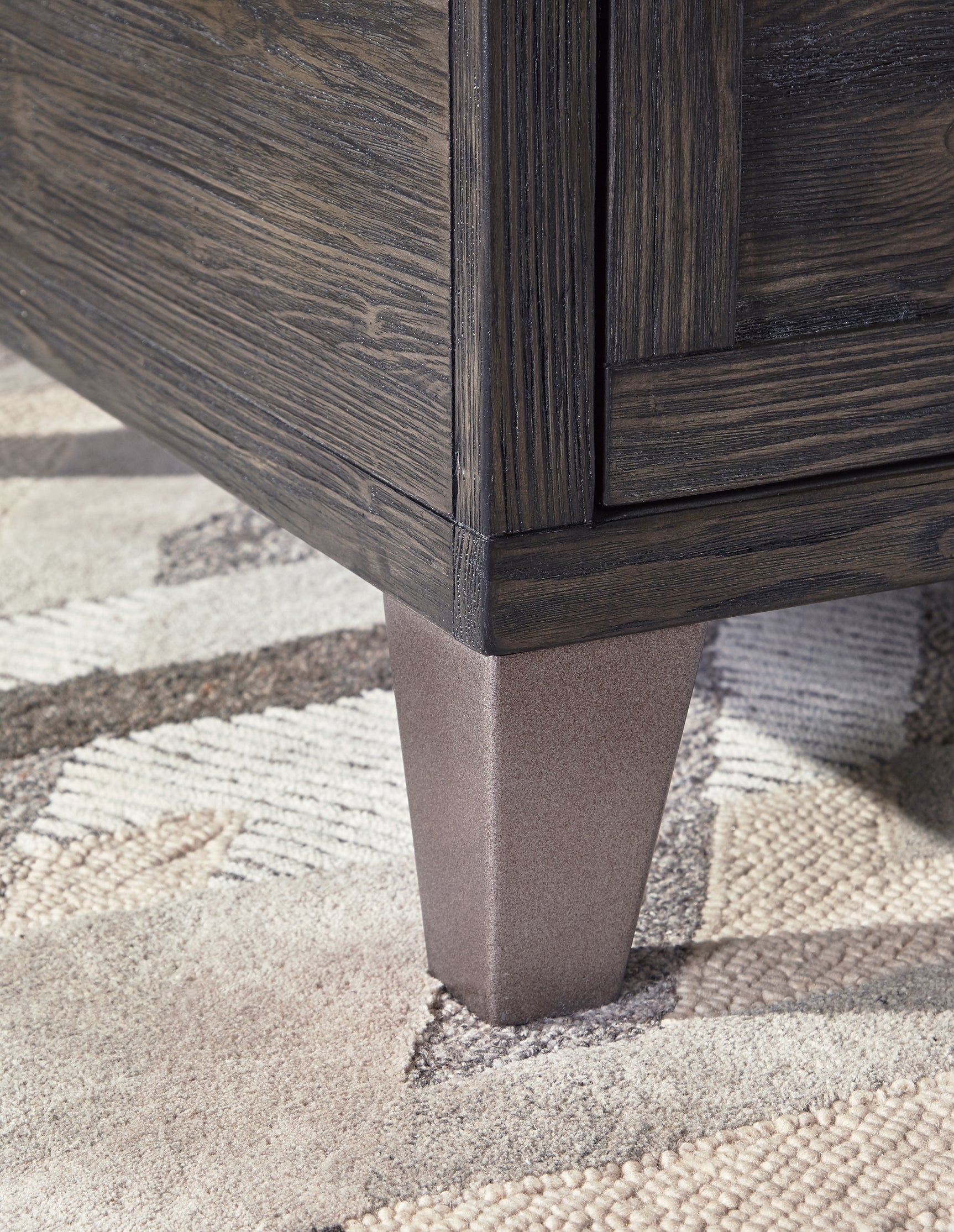 Todoe Dark Gray Coffee Table with 1 End Table
