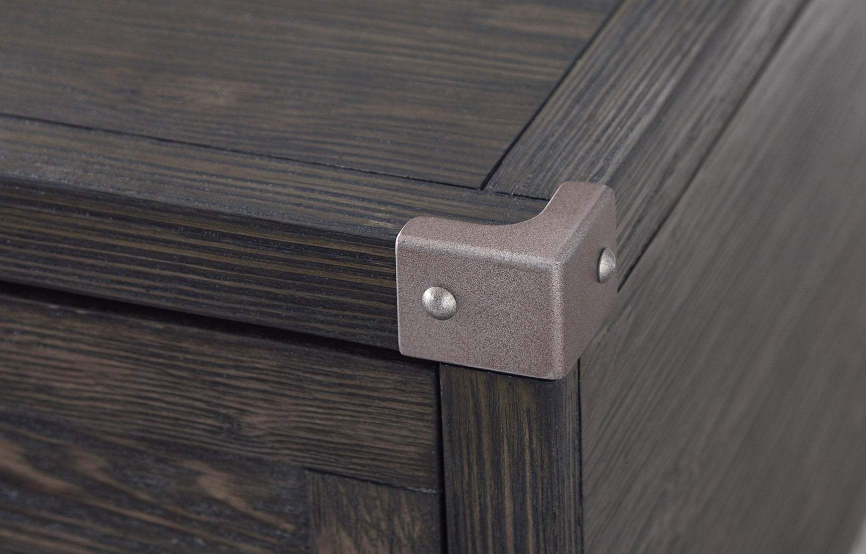 Close-up showing metal hardware detail