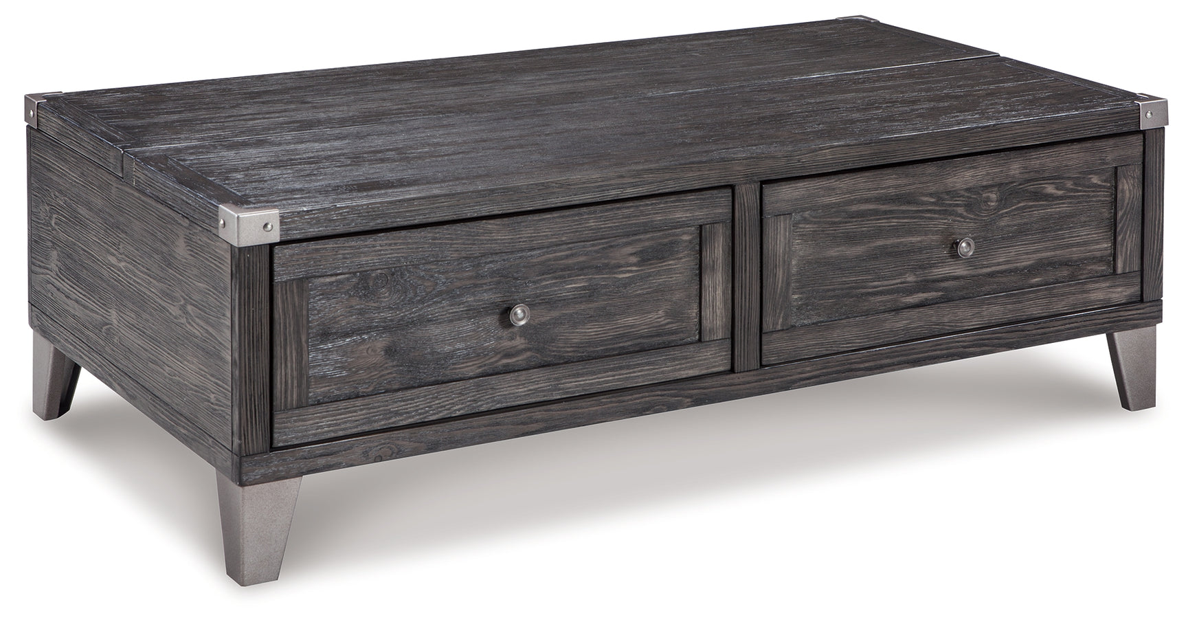 Todoe Dark Gray Coffee Table with 1 End Table