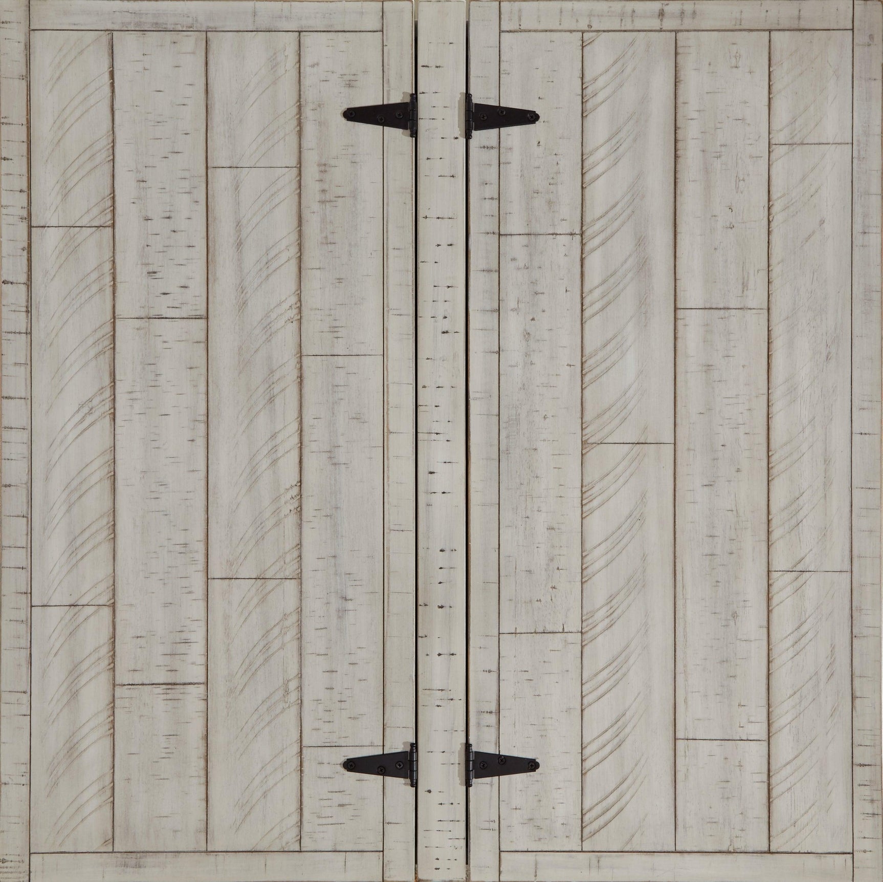 Top view of Carynhurst whitewash coffee table highlighting surface finish
