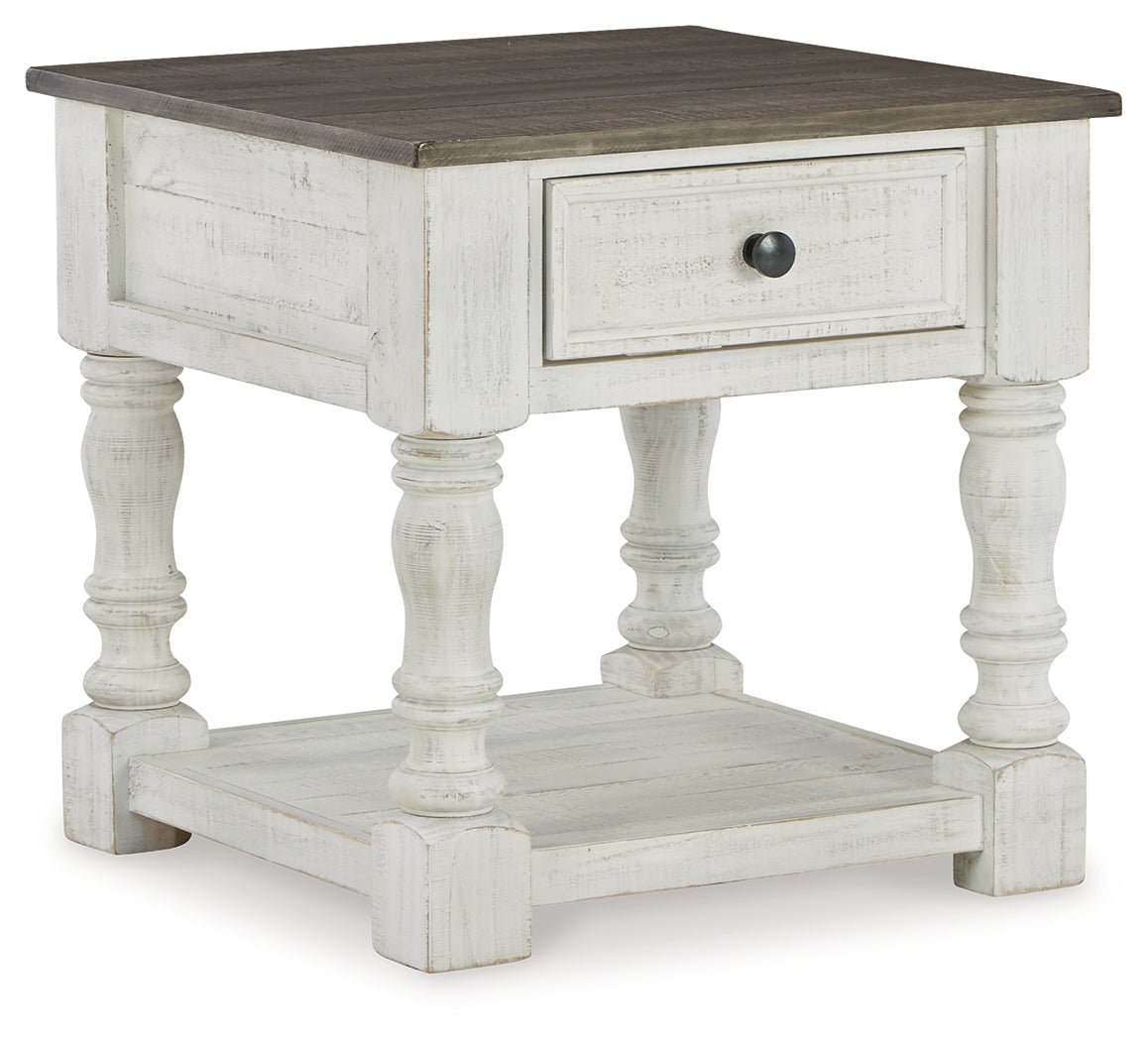 End table with turned post accents