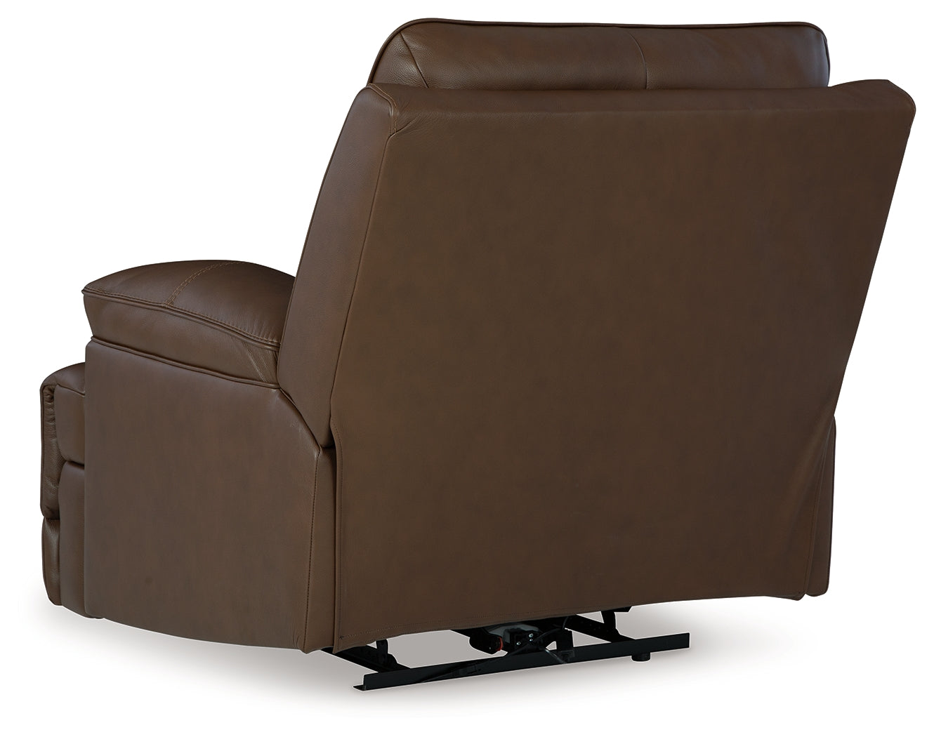 Back view of VonRyan Tobacco Leather Power Recliner